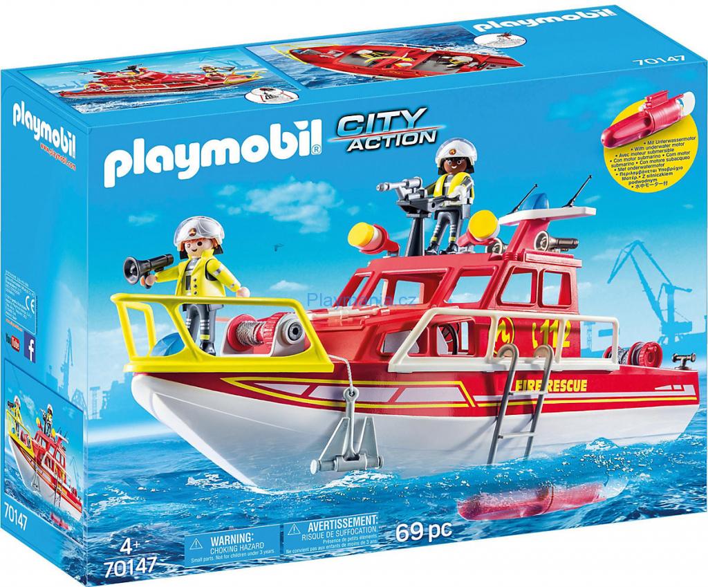 PLAYMOBIL® 70147 Záchranný hasičský člun s motorem