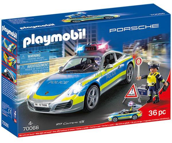 PLAYMOBIL 70066 PORSHE 911 Carrera 4S Policie se zvukem a světly