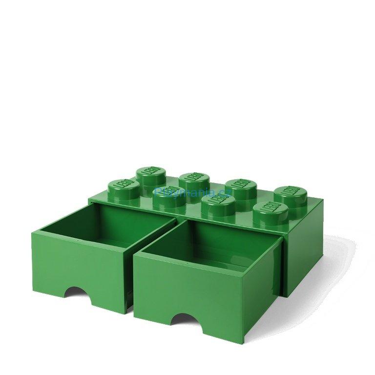 LEGO 4006 úložný box 8 s šuplíky tmavě zelená