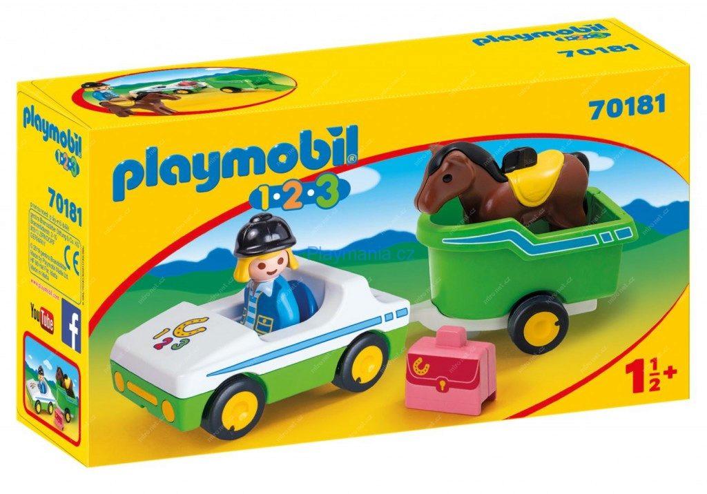 PLAYMOBIL 70181 AUTO S PŘÍVĚSEM PRO KONĚ