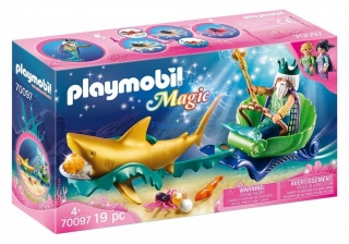 PLAYMOBIL ® 70097  Král moří se žraločím kočárem