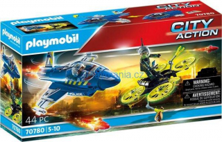 PLAYMOBIL 70780 POLICEJNÍ TRYSKÁČ: PRONÁSLEDOVÁNÍ DRONU